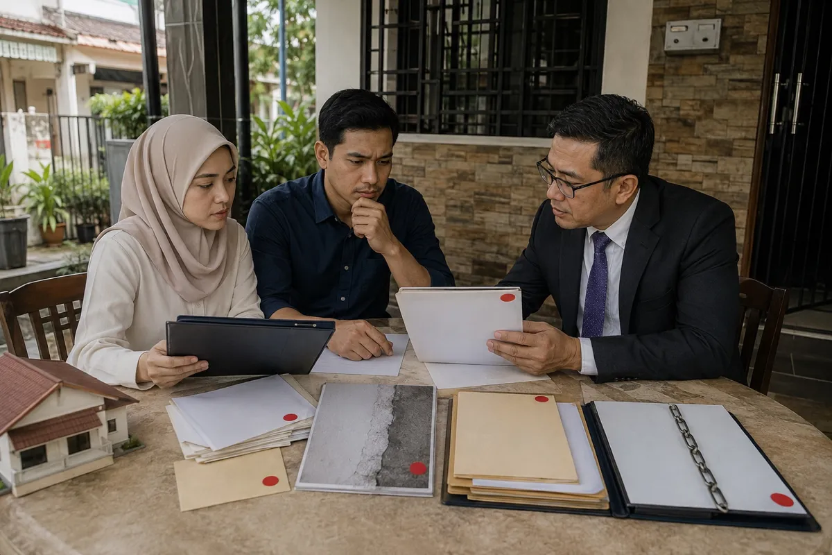 Pembeli, ejen dan peguam menyelesaikan isu pinjaman, geran dan keadaan rumah
