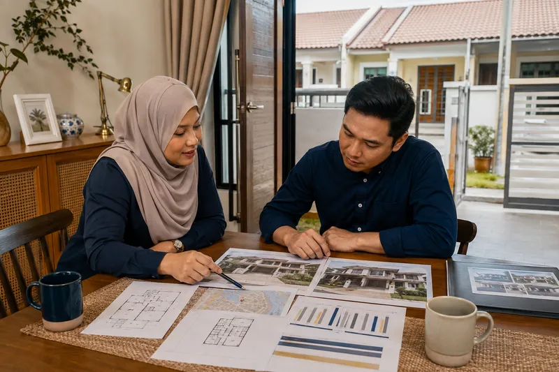 Pemilik rumah dan ejen membandingkan rumah setara sebelum menetapkan harga jualan