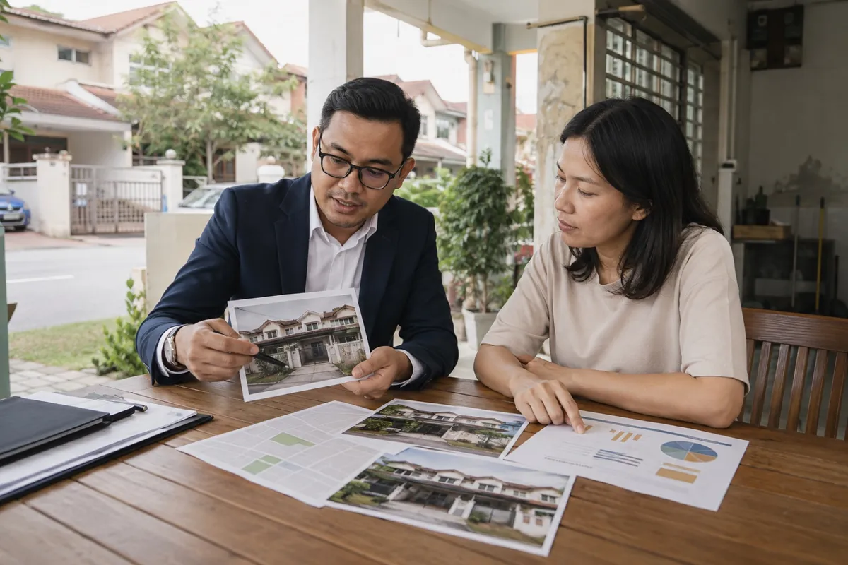 Pemilik dan ejen membandingkan rumah setara untuk menentukan harga pasaran