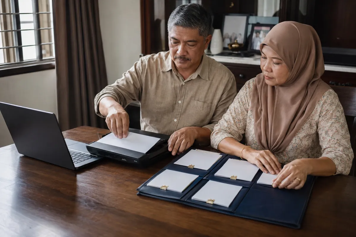 Pemilik bersama menyusun dan mengimbas dokumen penting hartanah