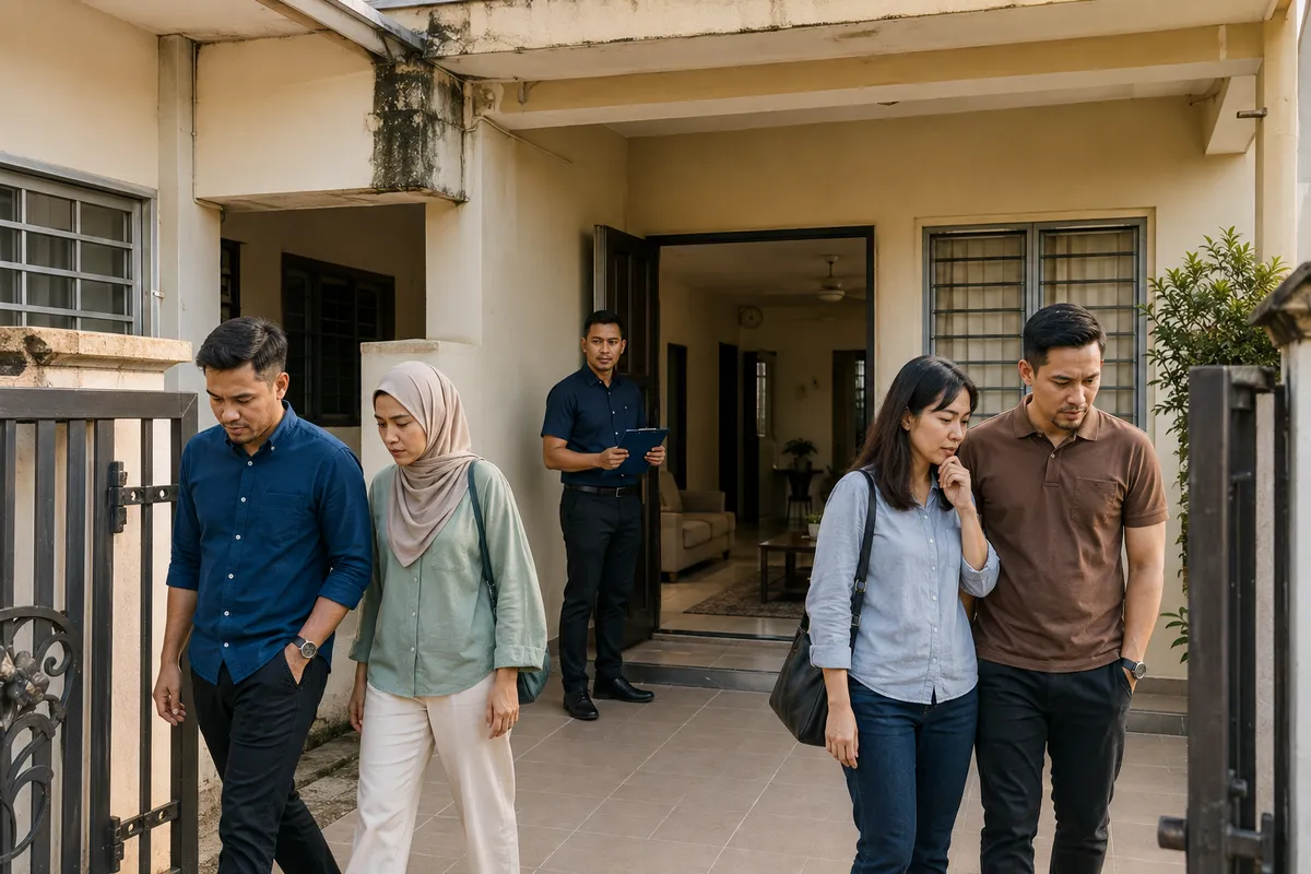 Beberapa bakal pembeli meninggalkan rumah selepas viewing tanpa membuat tawaran