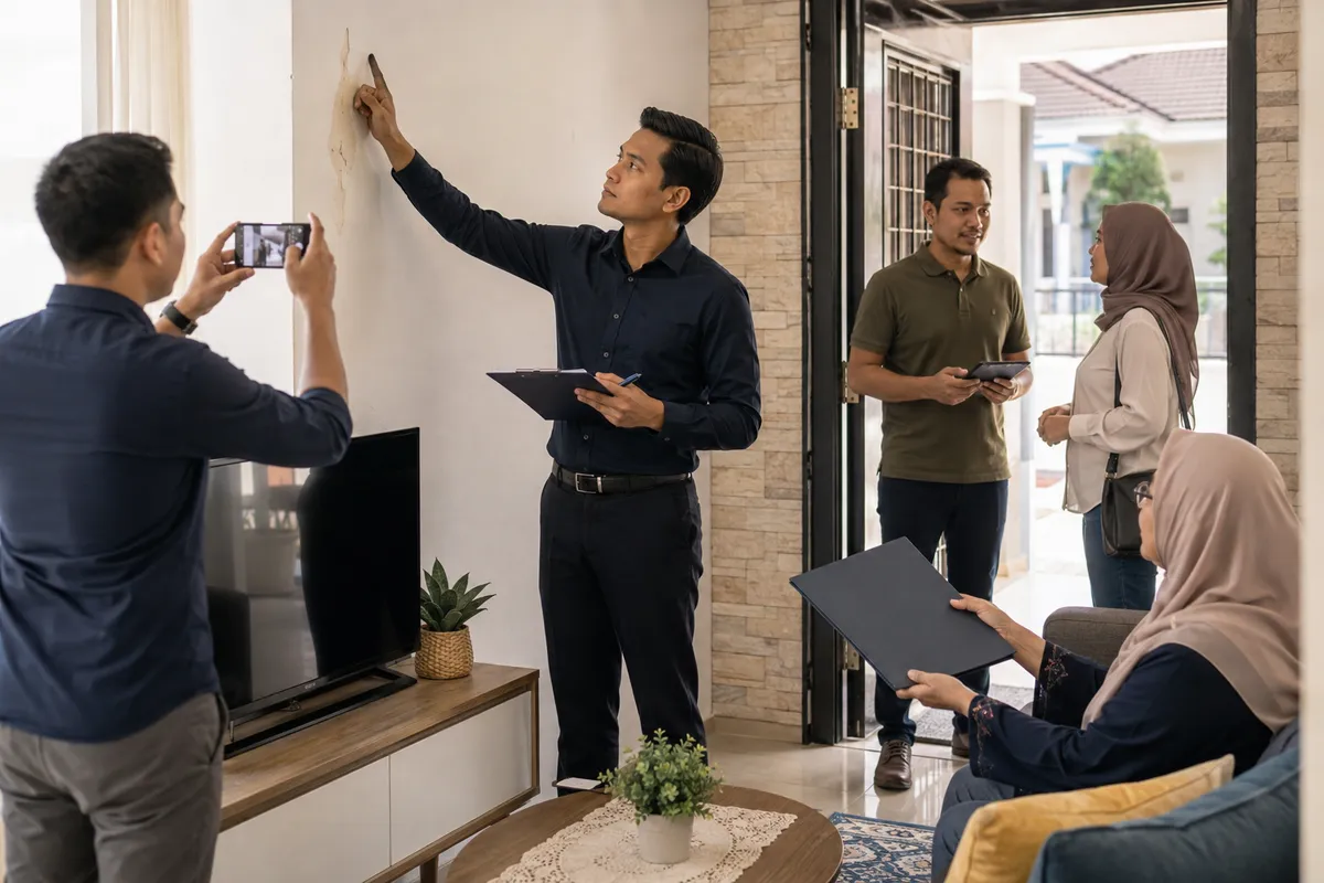 Ejen hartanah memeriksa rumah, menyediakan foto dan mengurus bakal pembeli